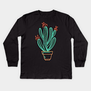 cute cactus II Kids Long Sleeve T-Shirt